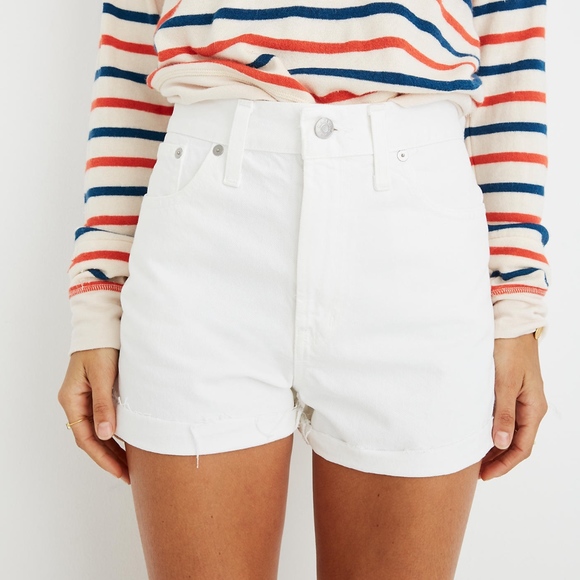 Madewell Pants - New MADEWELL The Perfect Jean Short in Tile White